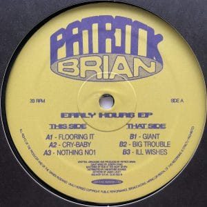 Patrick Brian - Early Hours EP Vinyl